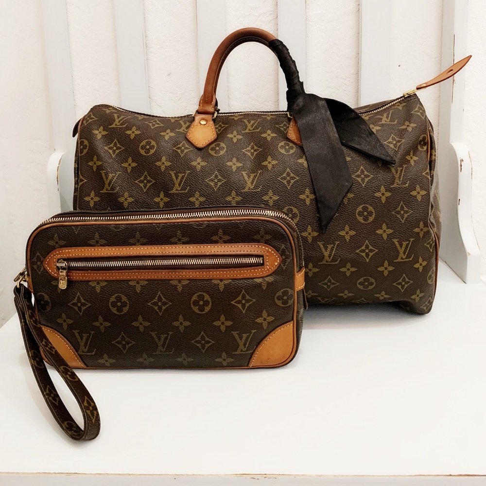 BUNDLE Set Louis Vuitton Speedy 40 & Dragonne GM